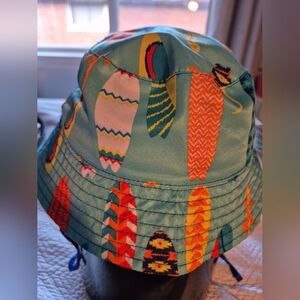 2/$20 Uv Skinz  Reversible Bucke Hat Colorful Surfboard Pattern 3t